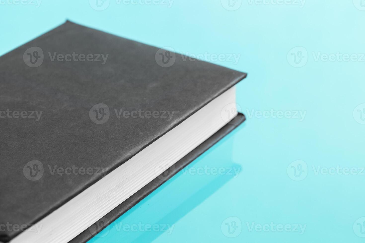 Blank notebook on the table photo
