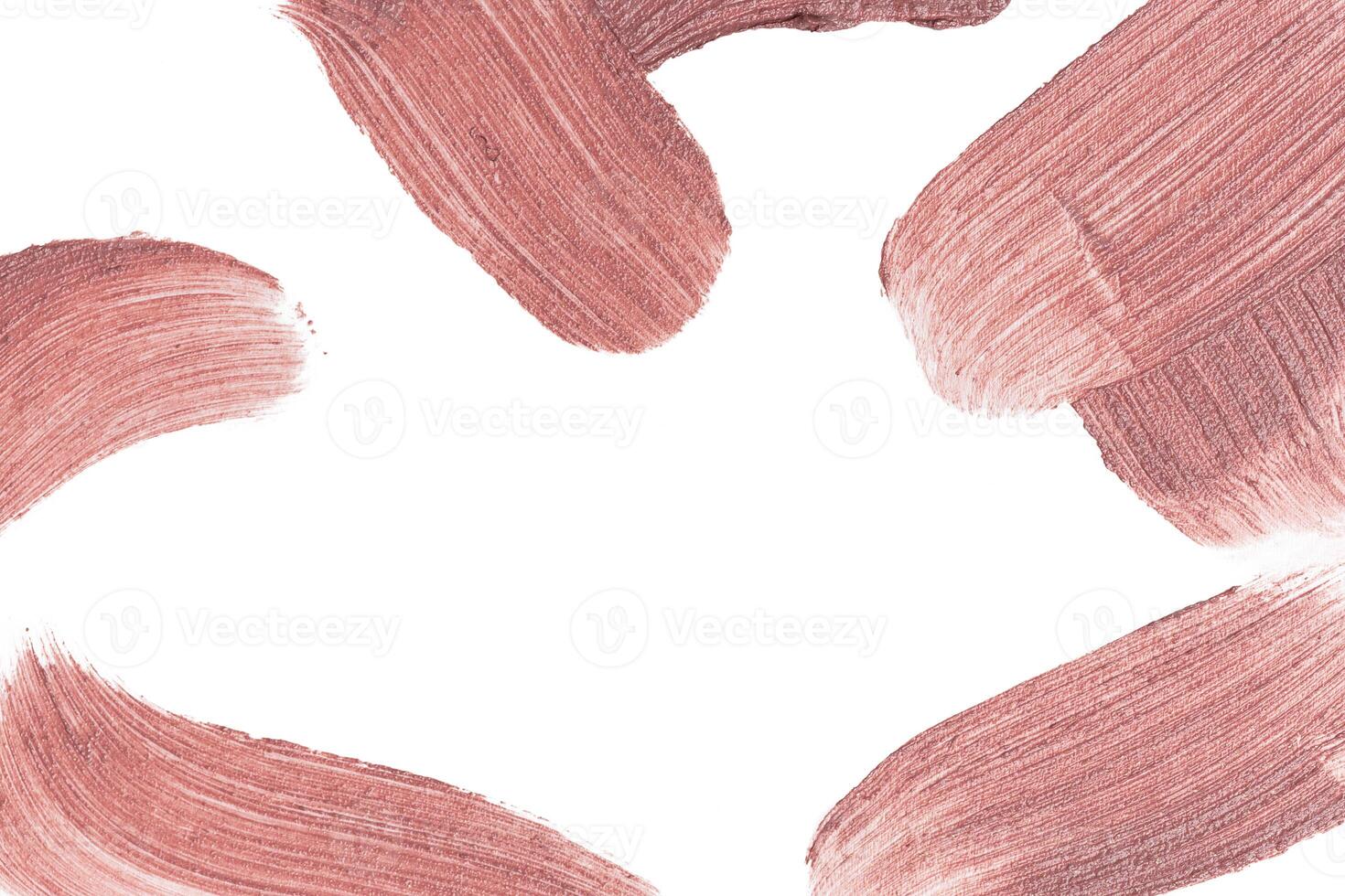 smeared foundation natural make up on white background photo