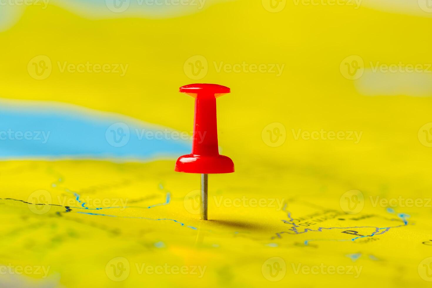 Travel destination points on a map photo