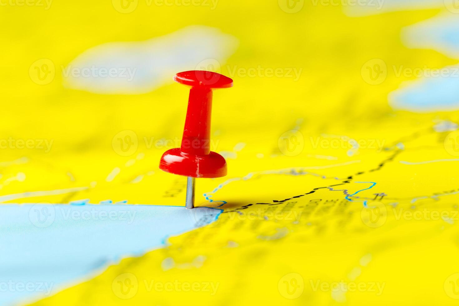 Travel destination points on a map photo
