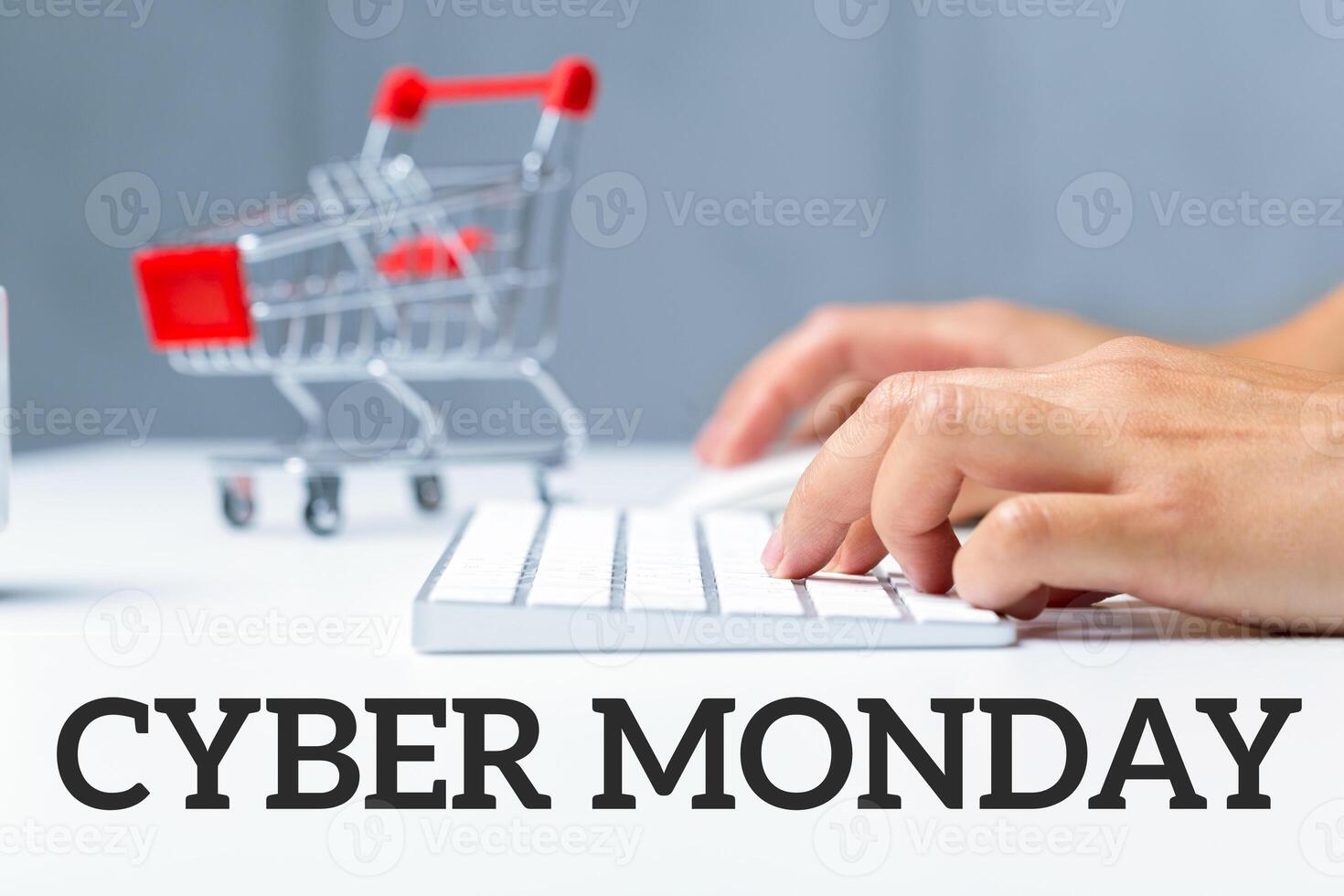 Cyber Monday sign on computer photo