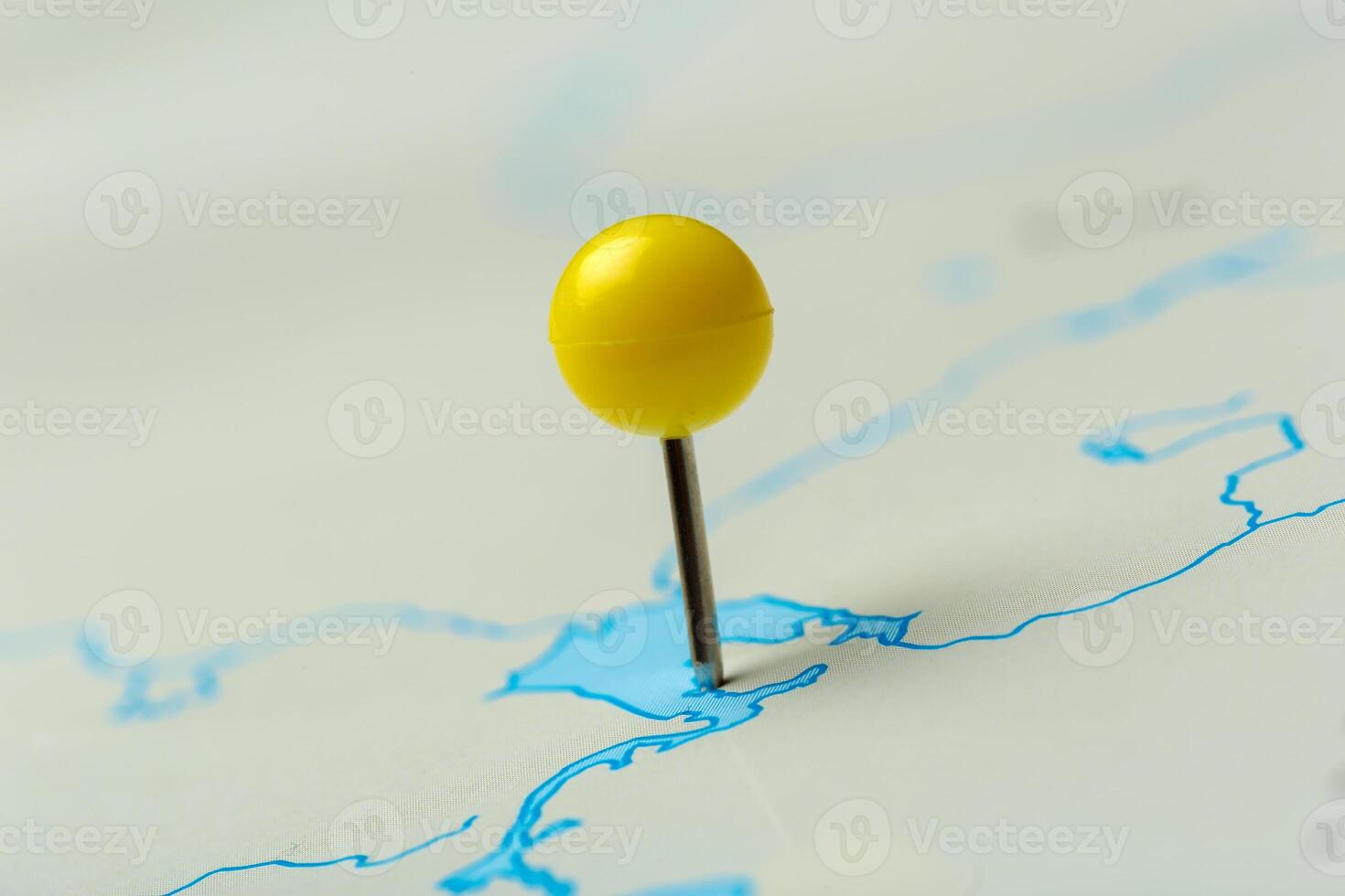 Travel destination points on a map photo