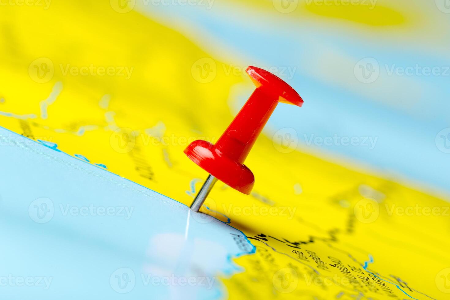 Travel destination points on a map photo