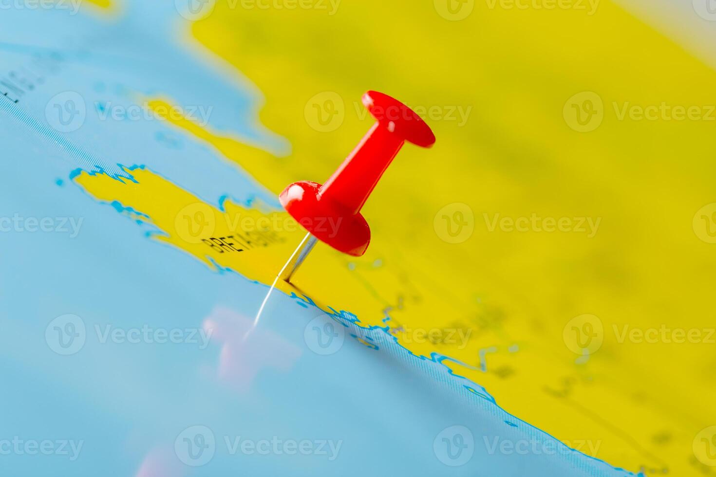 Travel destination points on a map photo