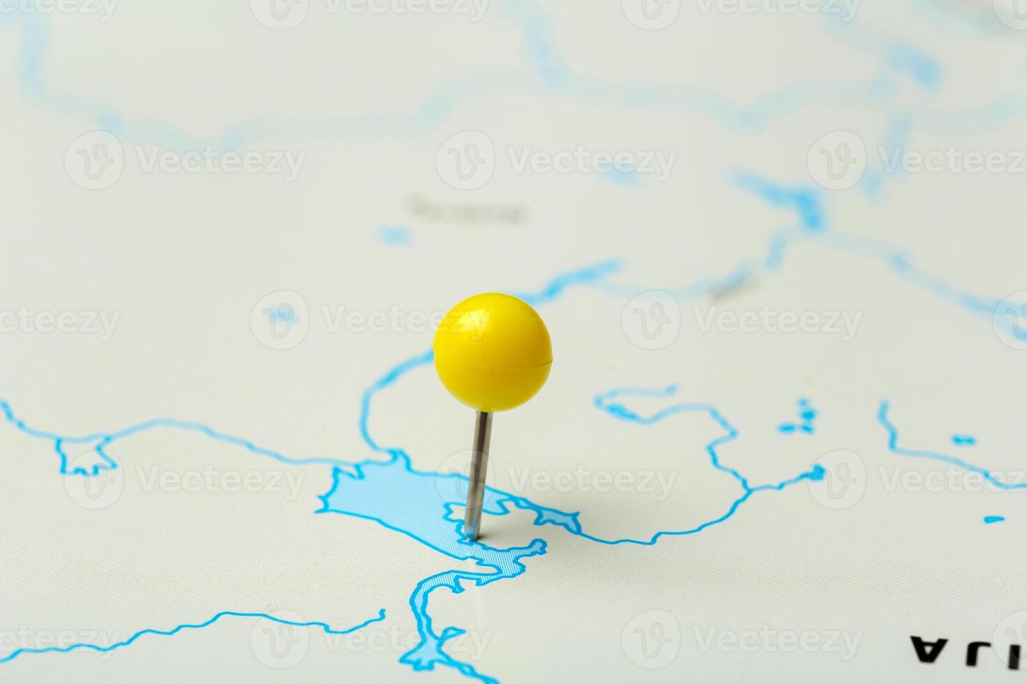 Travel destination points on a map photo
