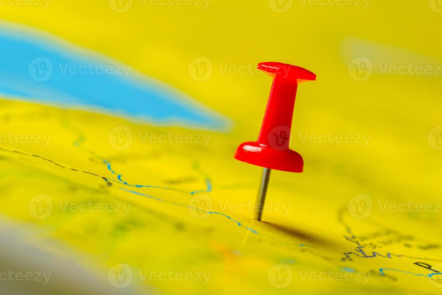 Travel destination points on a map photo