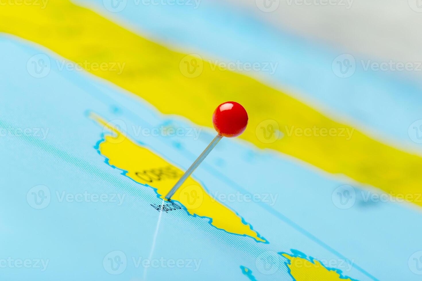 Travel destination points on a map photo