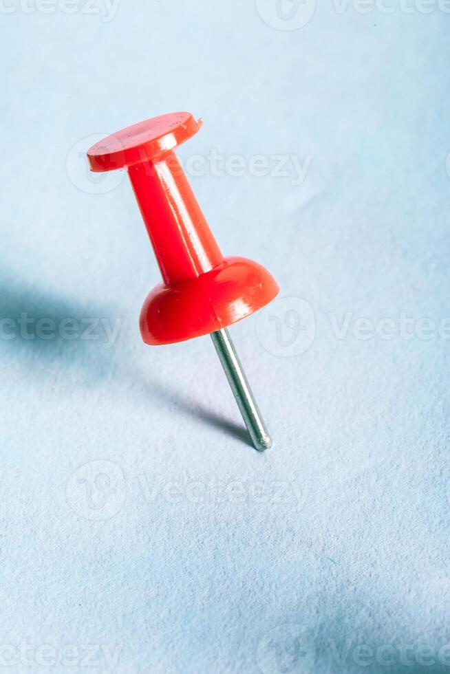 close up of a red pin photo