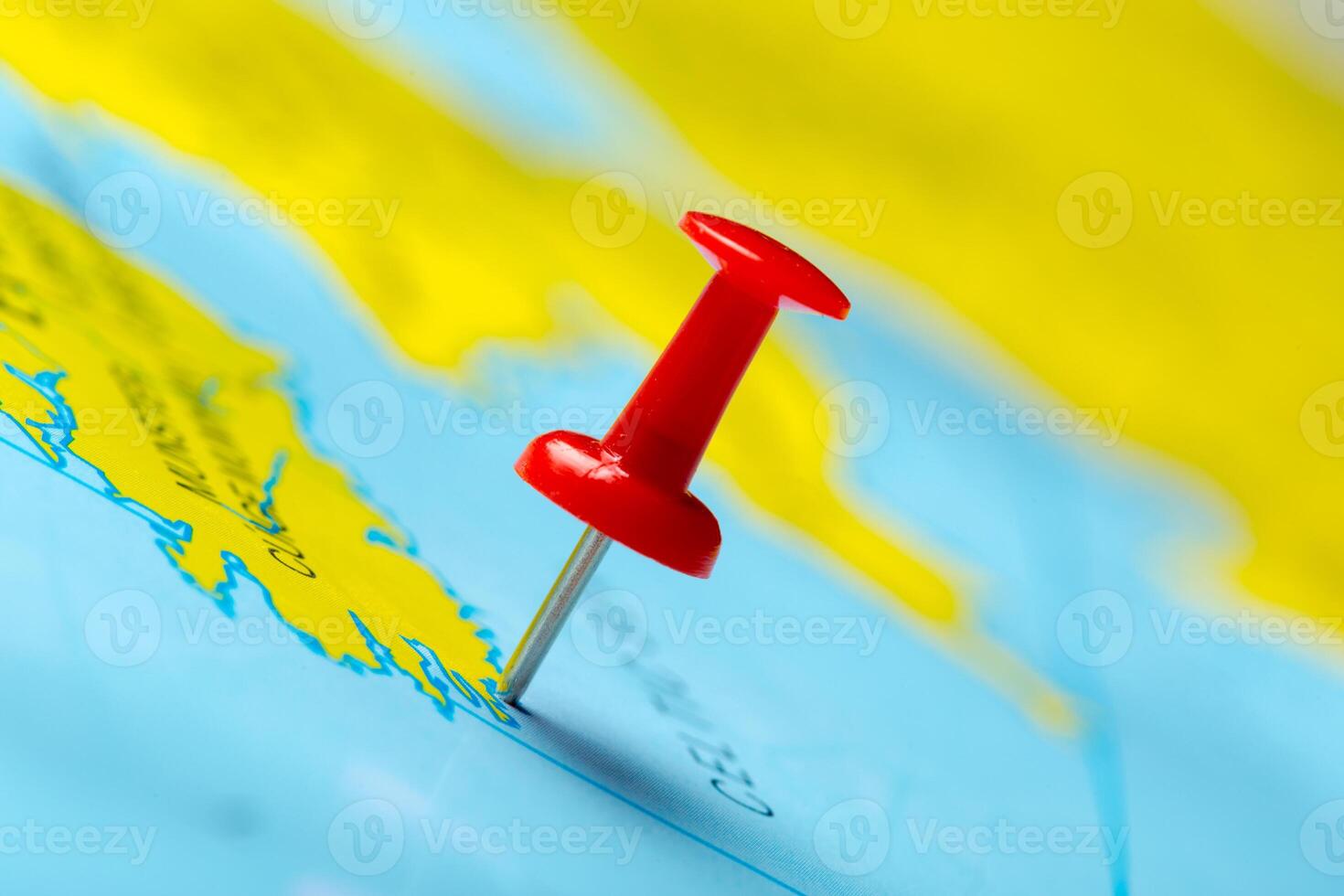 Travel destination points on a map photo