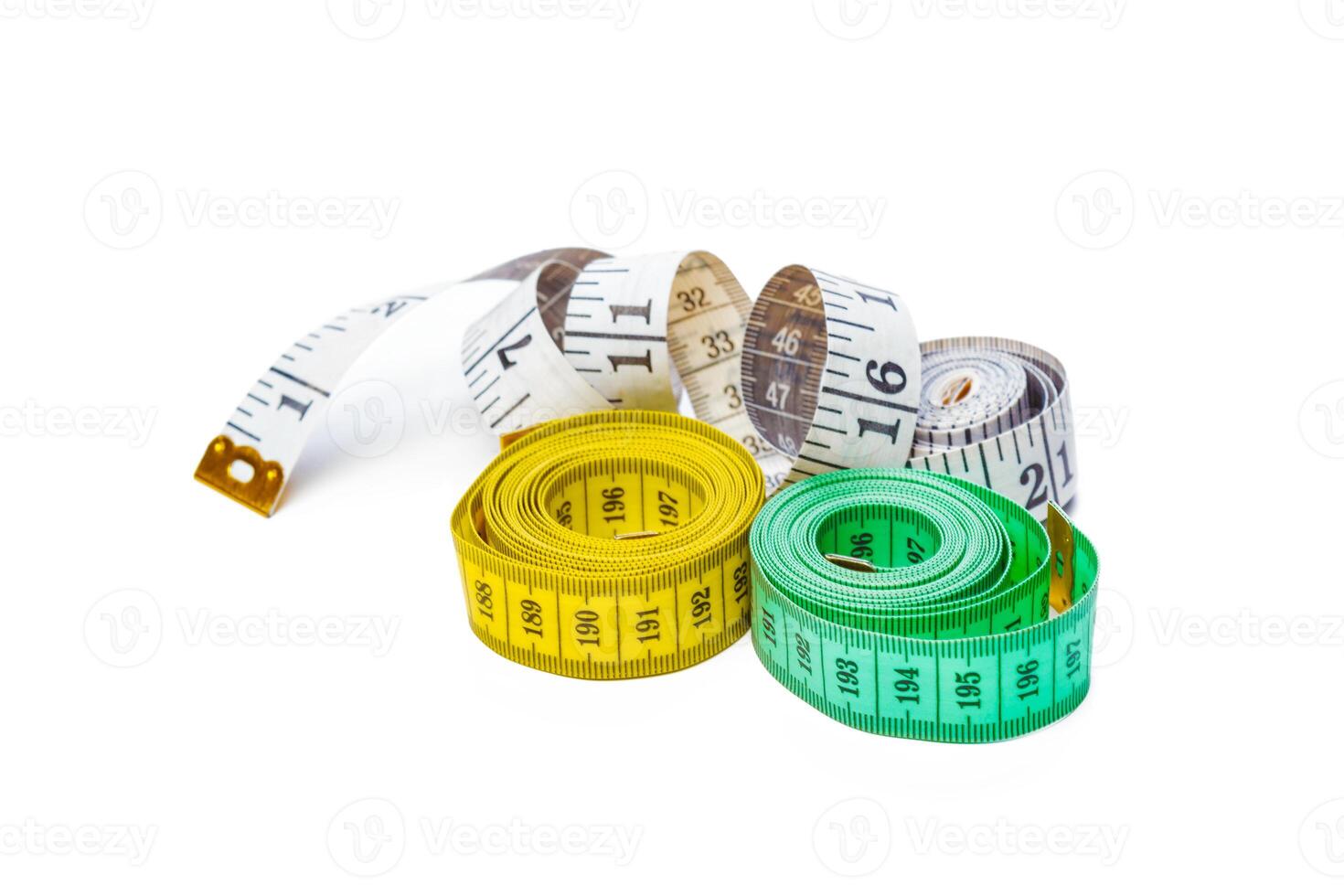 Measure tape isolated on white photo