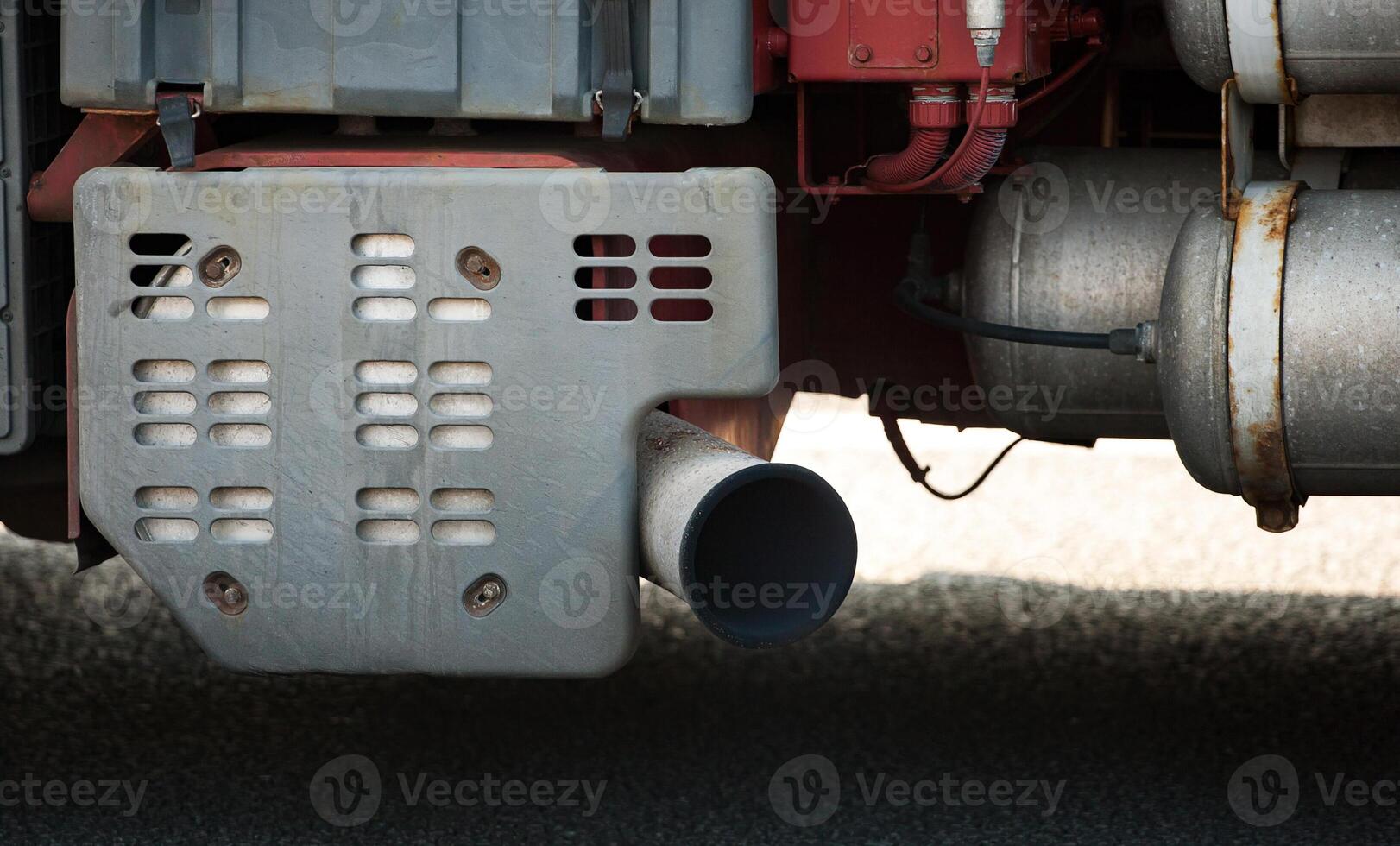 Exhaust pipe of truck photo