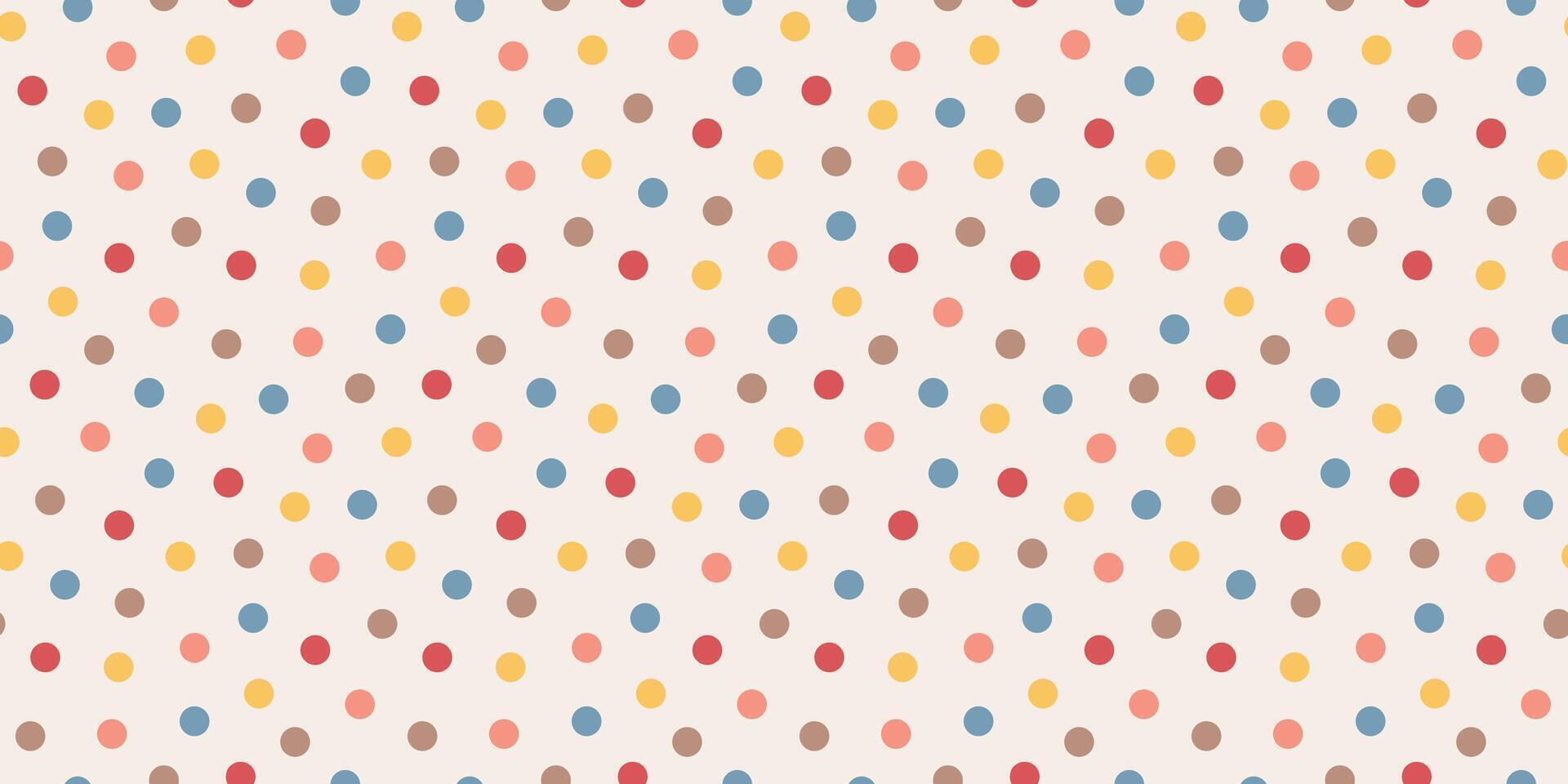 Colorful Polka Dots Seamless Pattern Background for Nursery vector