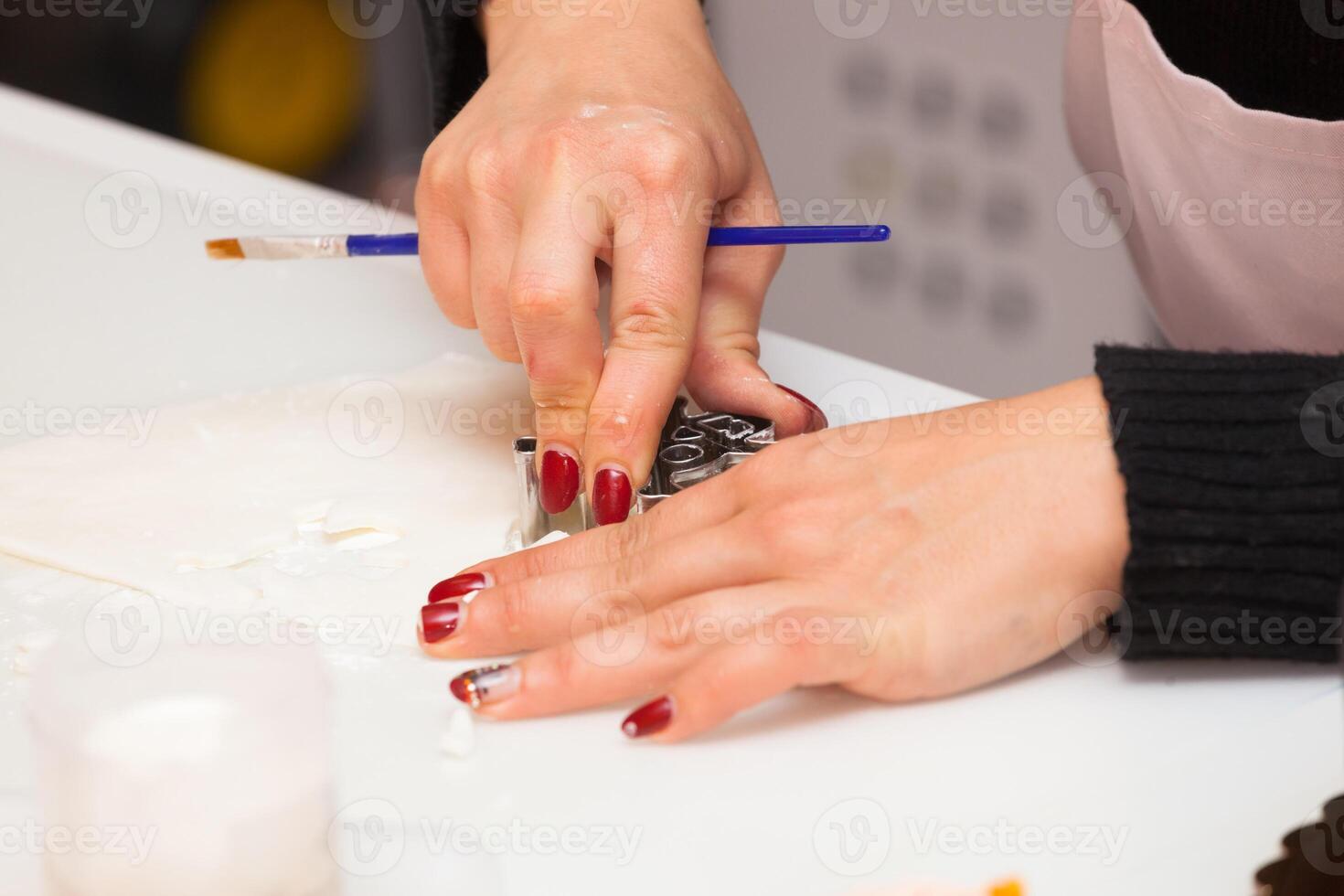 Figures of Halloween with fondant paste or sugar paste. photo