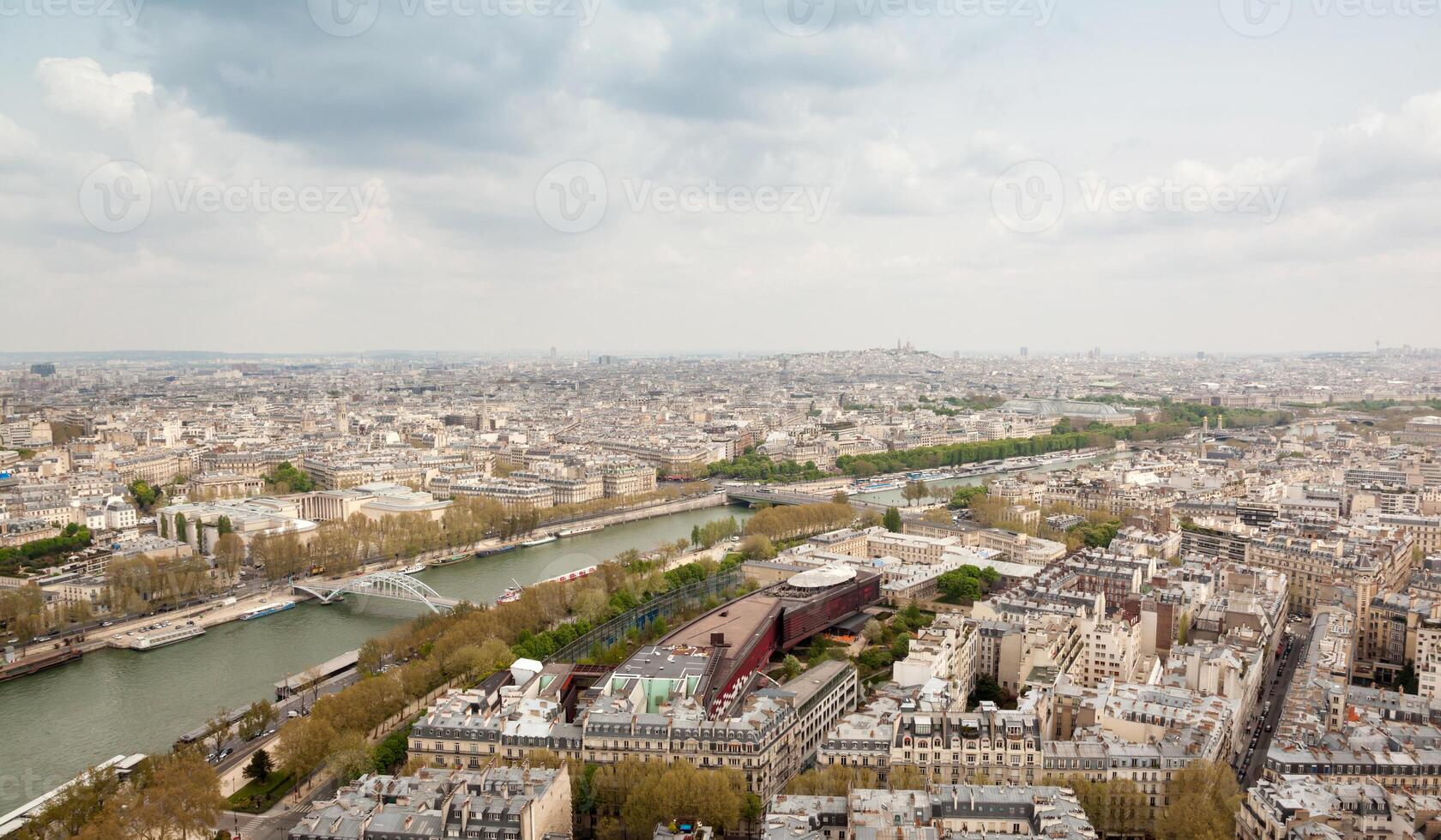 Aerial view of Paris photo