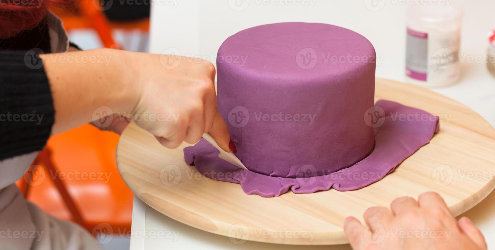 Figures of Halloween with fondant paste or sugar paste. photo