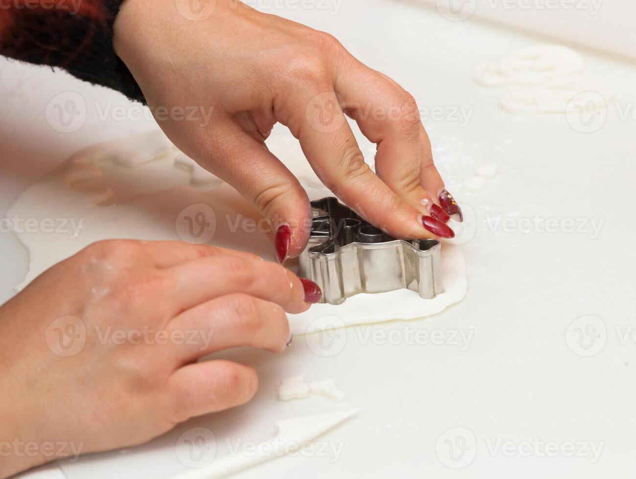 Figures of Halloween with fondant paste or sugar paste. photo