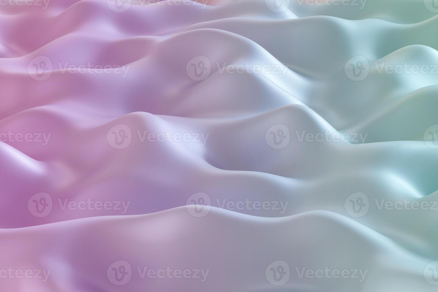 Pastel-colored, wavy gradient background with smooth, flowing texture. Gentle curves creating soft and serene aesthetic. Ideal for backdrops, modern design projects. Abstract backdrop. 3D render. photo