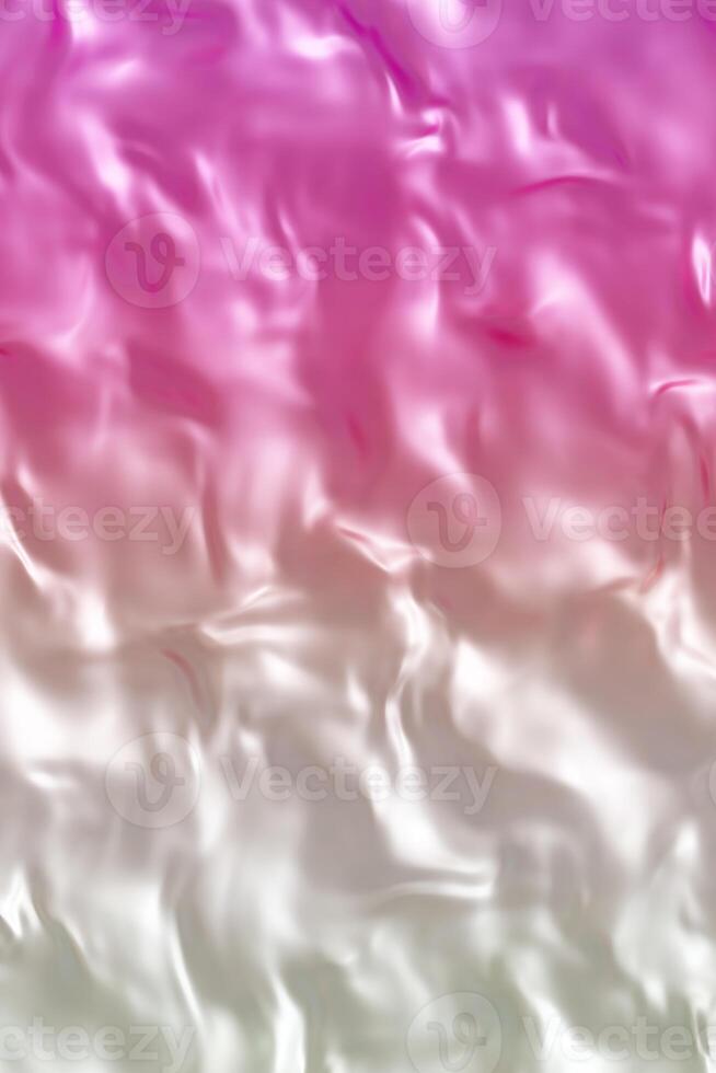 Soft and elegant pink and white gradient background with satin-like, fluid texture. Luxurious, dreamy feel. Ideal for use in branding, design, fashion, and beauty projects. Abstract backdrop. 3D. photo