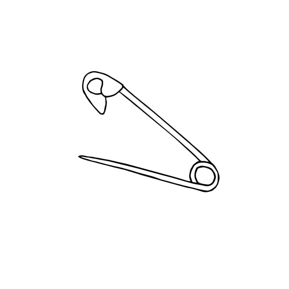 Hand drawn doodle sketch English pin vector