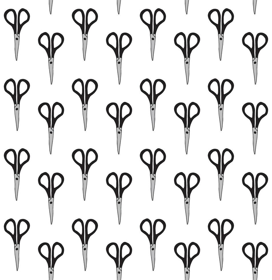 Pattern of scissors vector
