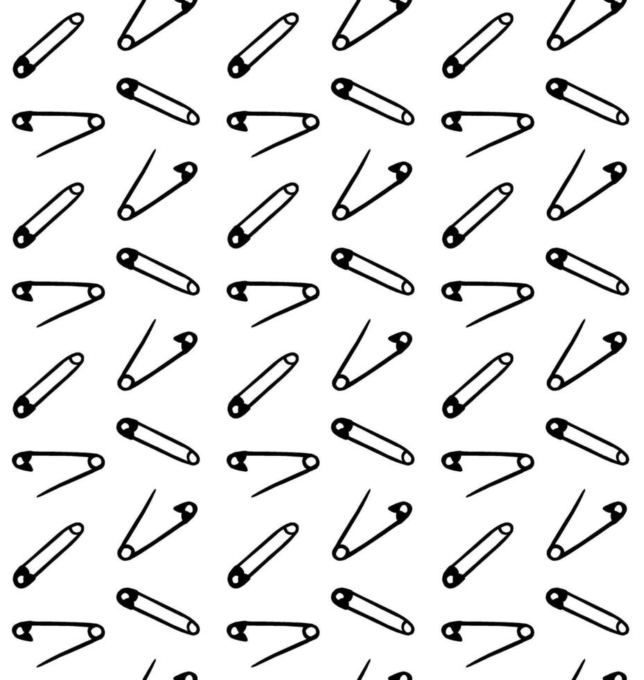 Seamless pattern of sketch English pins vector