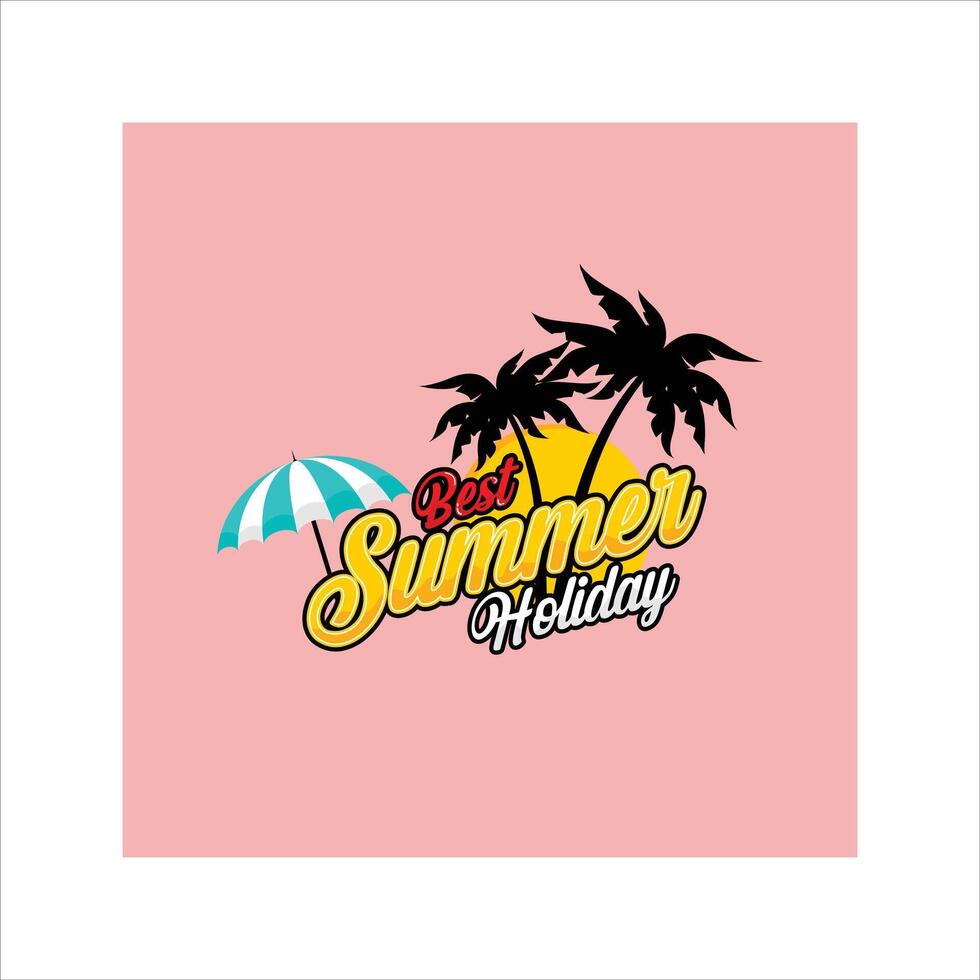 The logo for a summer holiday company vector