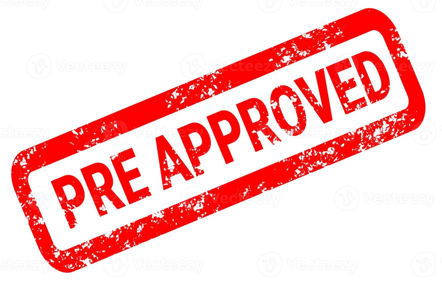 Pre approved red rubber stamp on white background. Pre approved stamp sign. Pre approved stamp. Pre approved stamp sign. photo