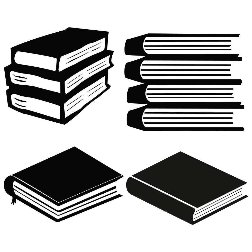 Book Icons Set Illustrations for Education and Reading vector