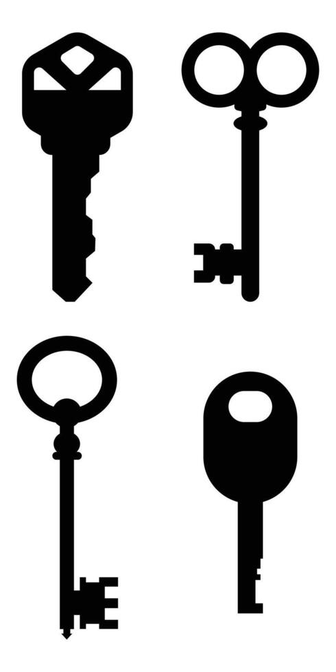 Old Door Key Icon Classic Design Illustration vector