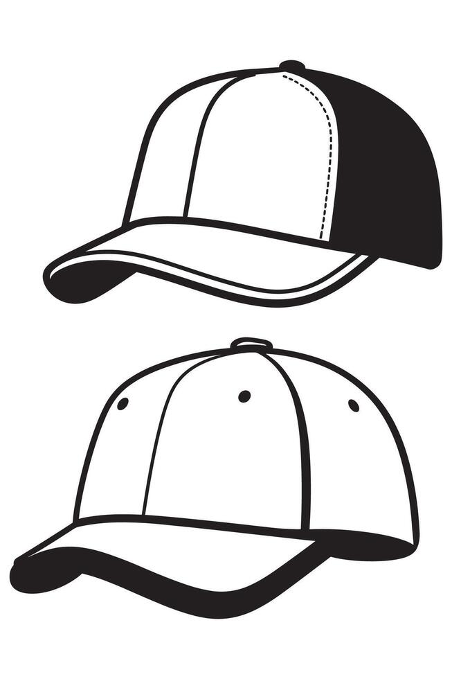 Trucker Hat Simple Icon Illustration for Fashion and Apparel vector