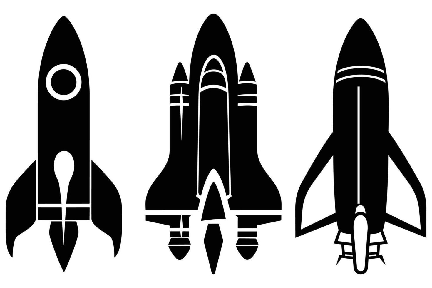 Silhouette of a Jet Fighter Military Aircraft for Air Combat Design vector