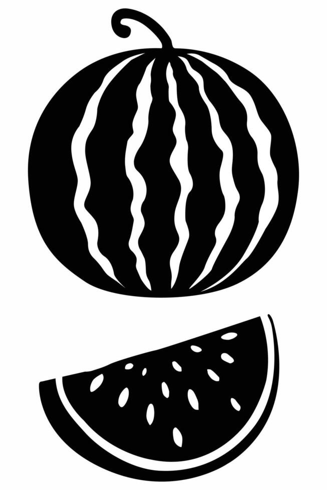Watermelon Illustration Set for Summer and Fruit Designs vector