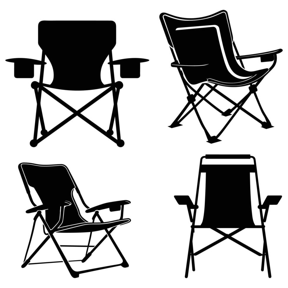 Chair Silhouette Simple Illustration for Furniture Design vector