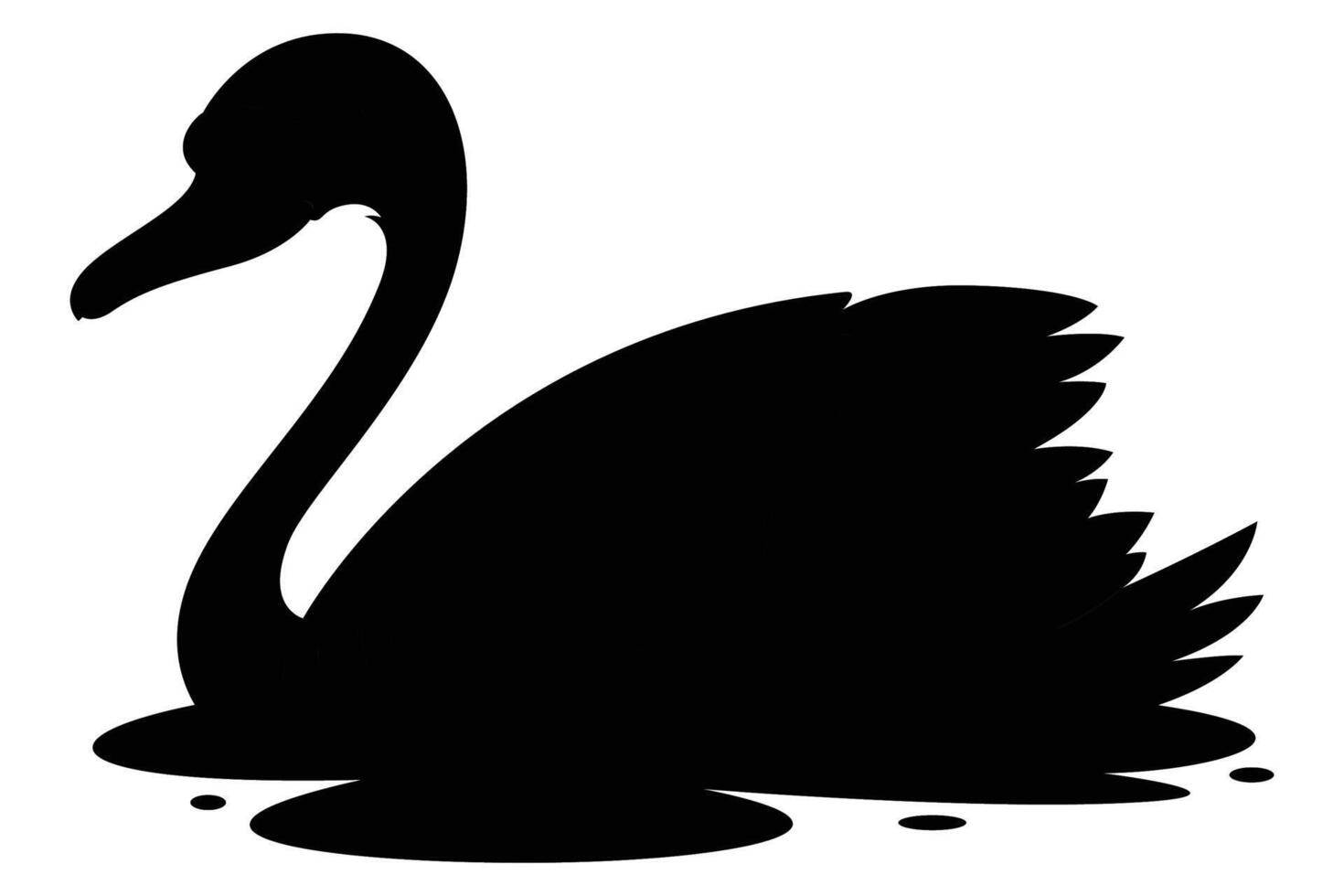 Swan Silhouette Elegant Illustration for Nature and Wildlife Designs vector
