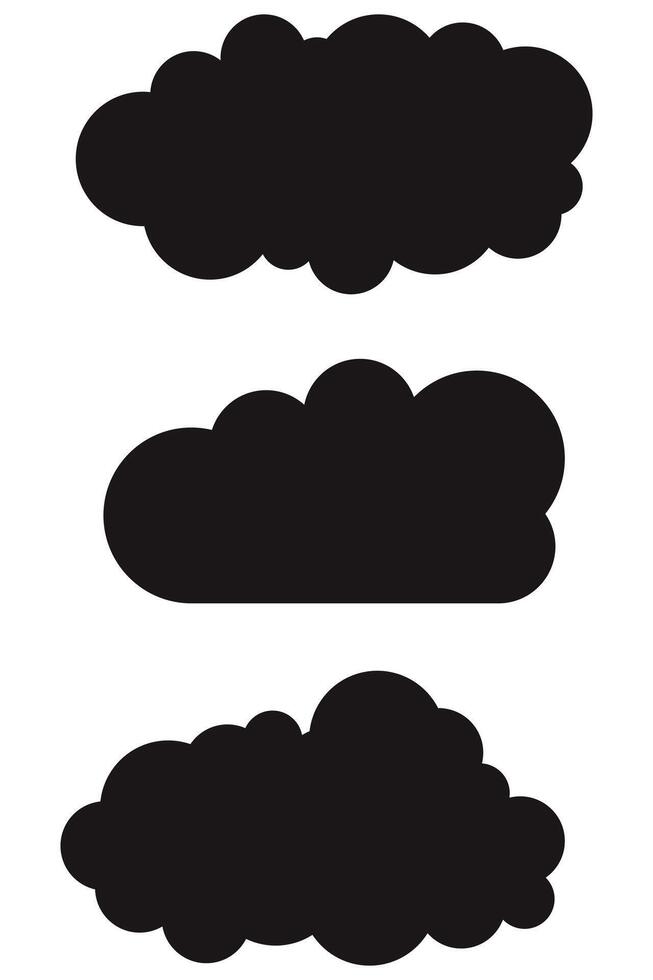 Trendy Think Bubble in Flat Style Cloud Line Art Illustration vector