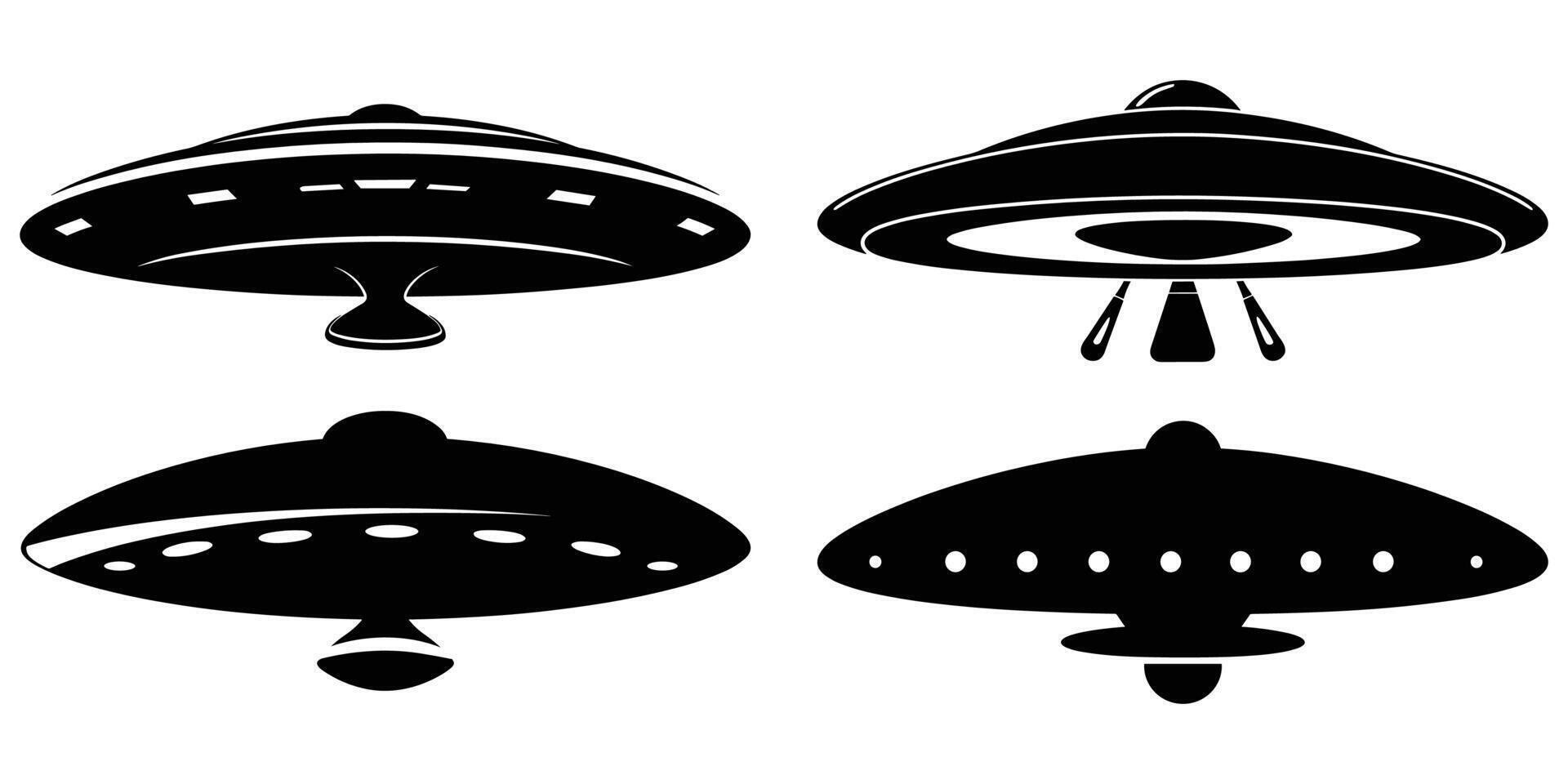 UFO Flying Saucer Icon Alien Spaceship Illustration vector