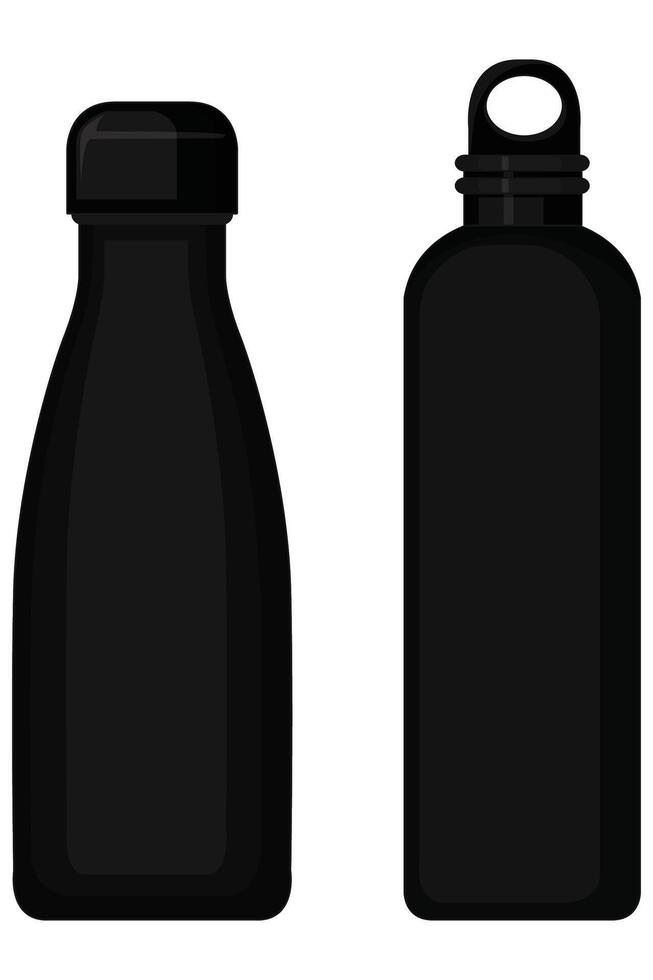 Bottle Icon Set Illustrations for Beverages, Containers, and Packaging vector