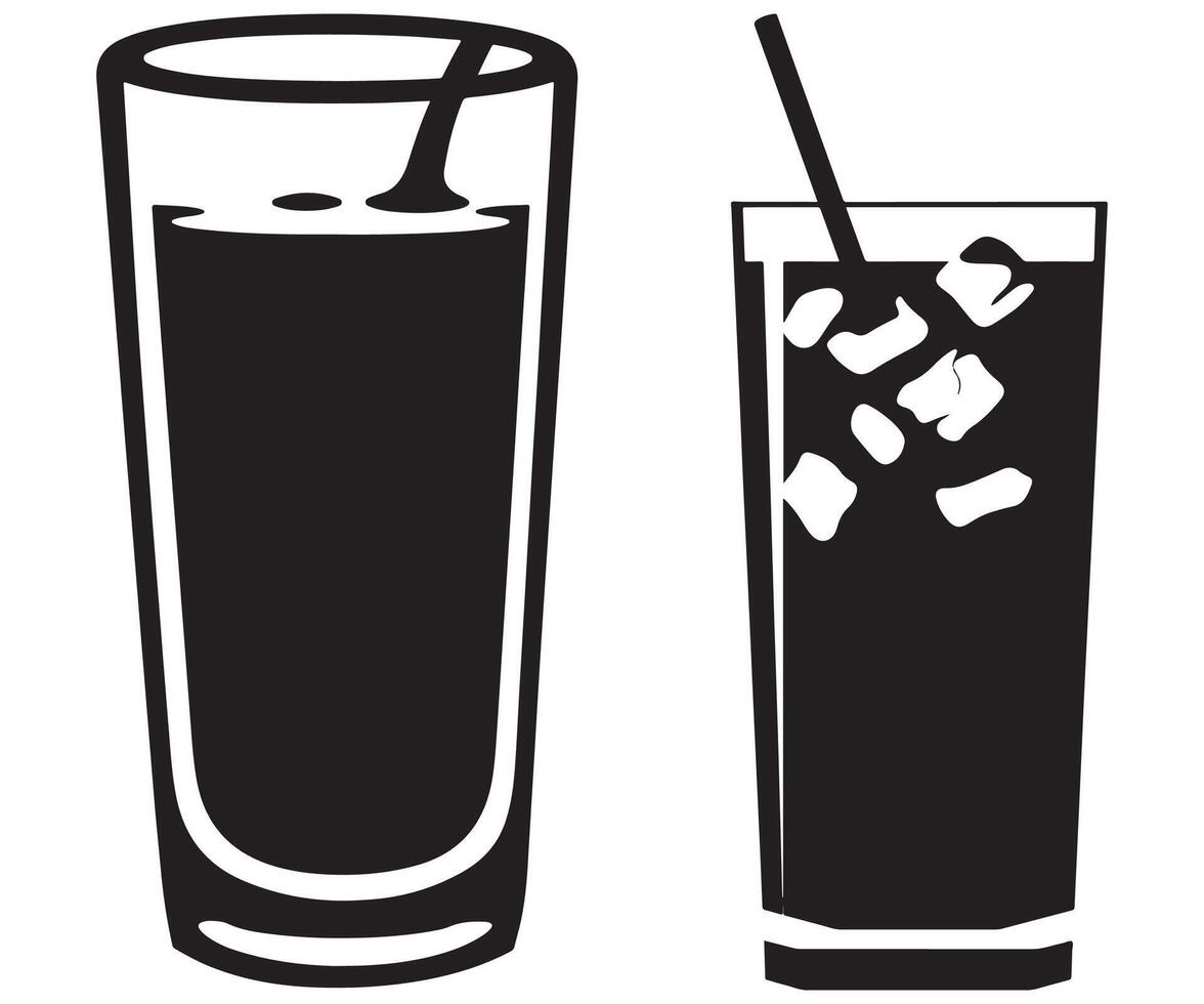 Minimal Juice Glass Icon Design for Apps and Websites vector