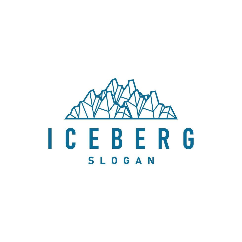 Mountain Iceberg Logo Template vector