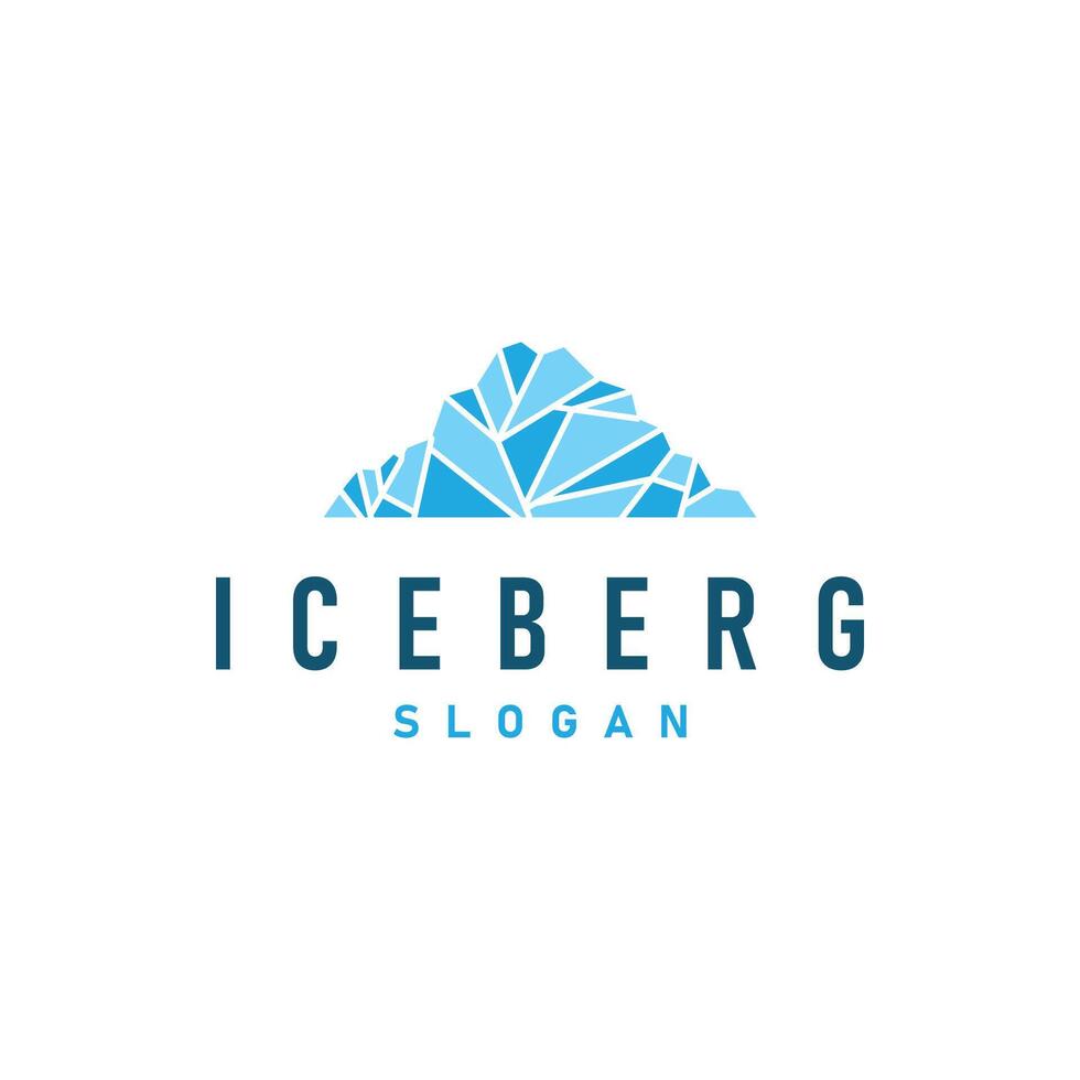 Iceberg Logo Design, Simple Mountain vector