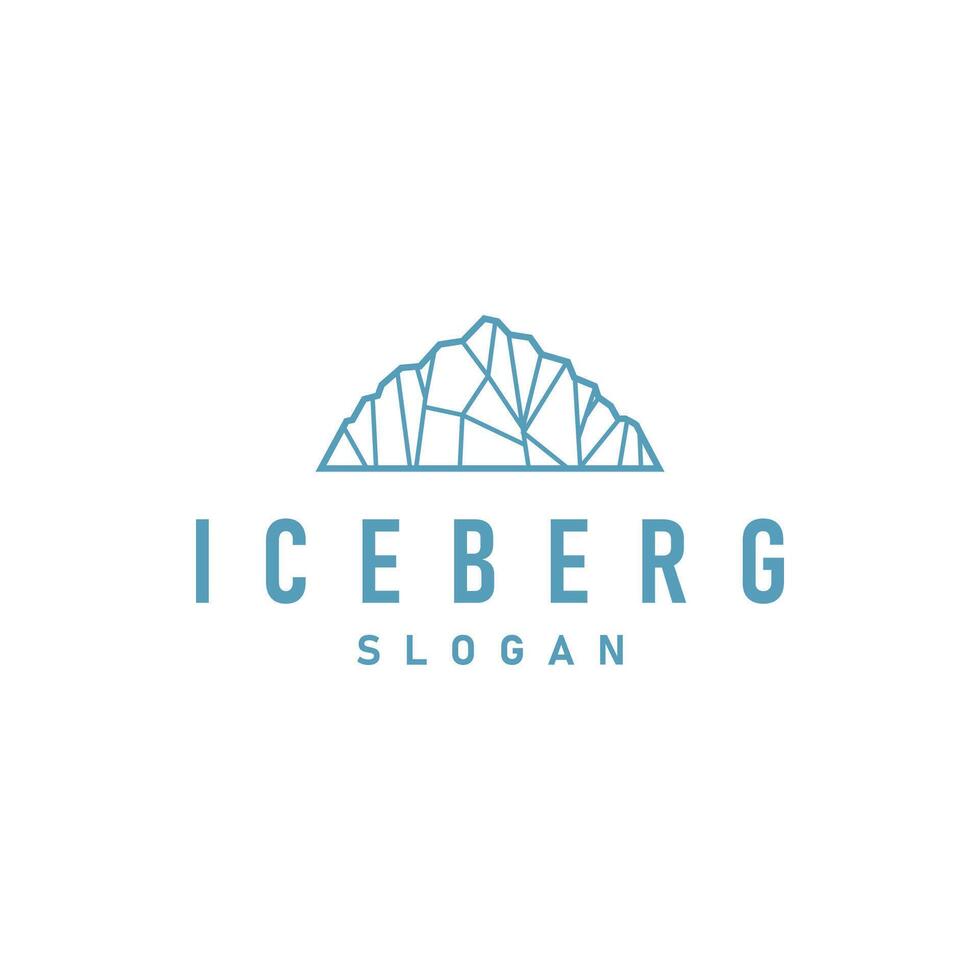 Mountain Iceberg Logo Design vector