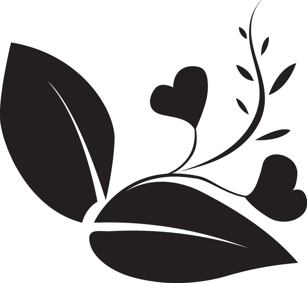 black and white two heart flower tattoo, pattern design vector