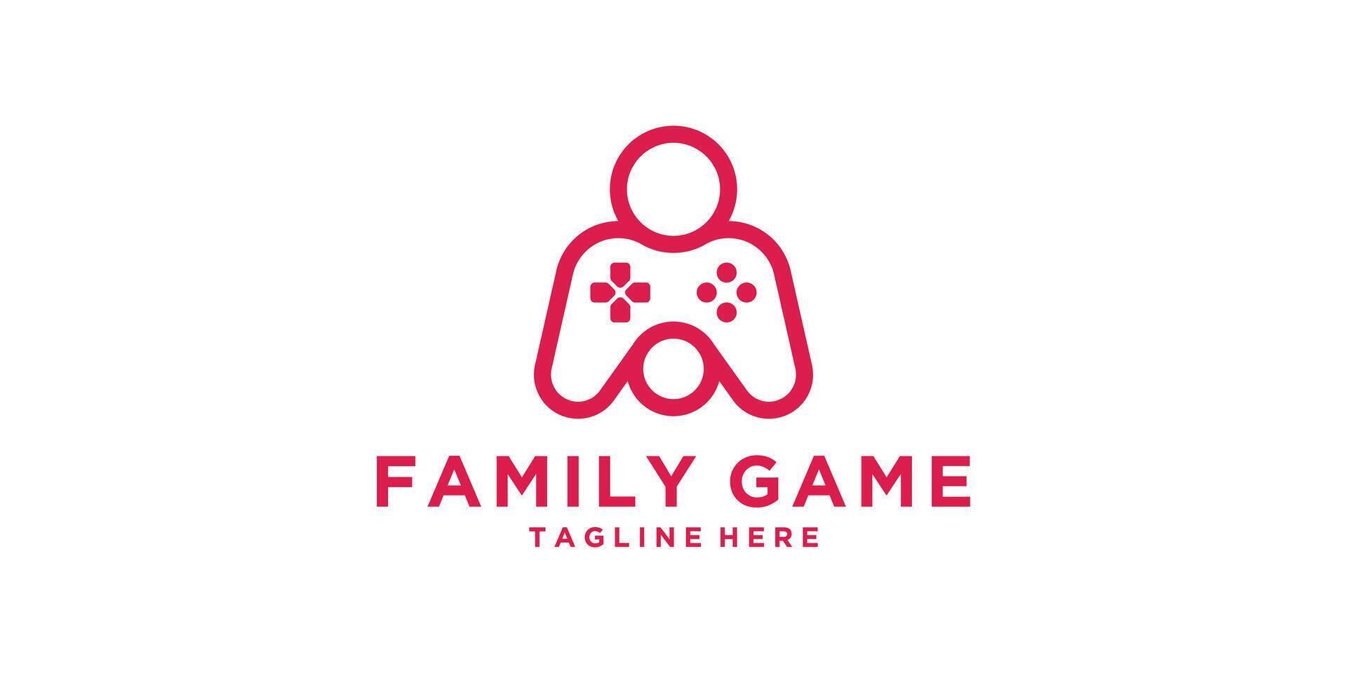 logo design combination of game and family, people, technology, modern, logo design , symbol, icon, idea, creative. vector