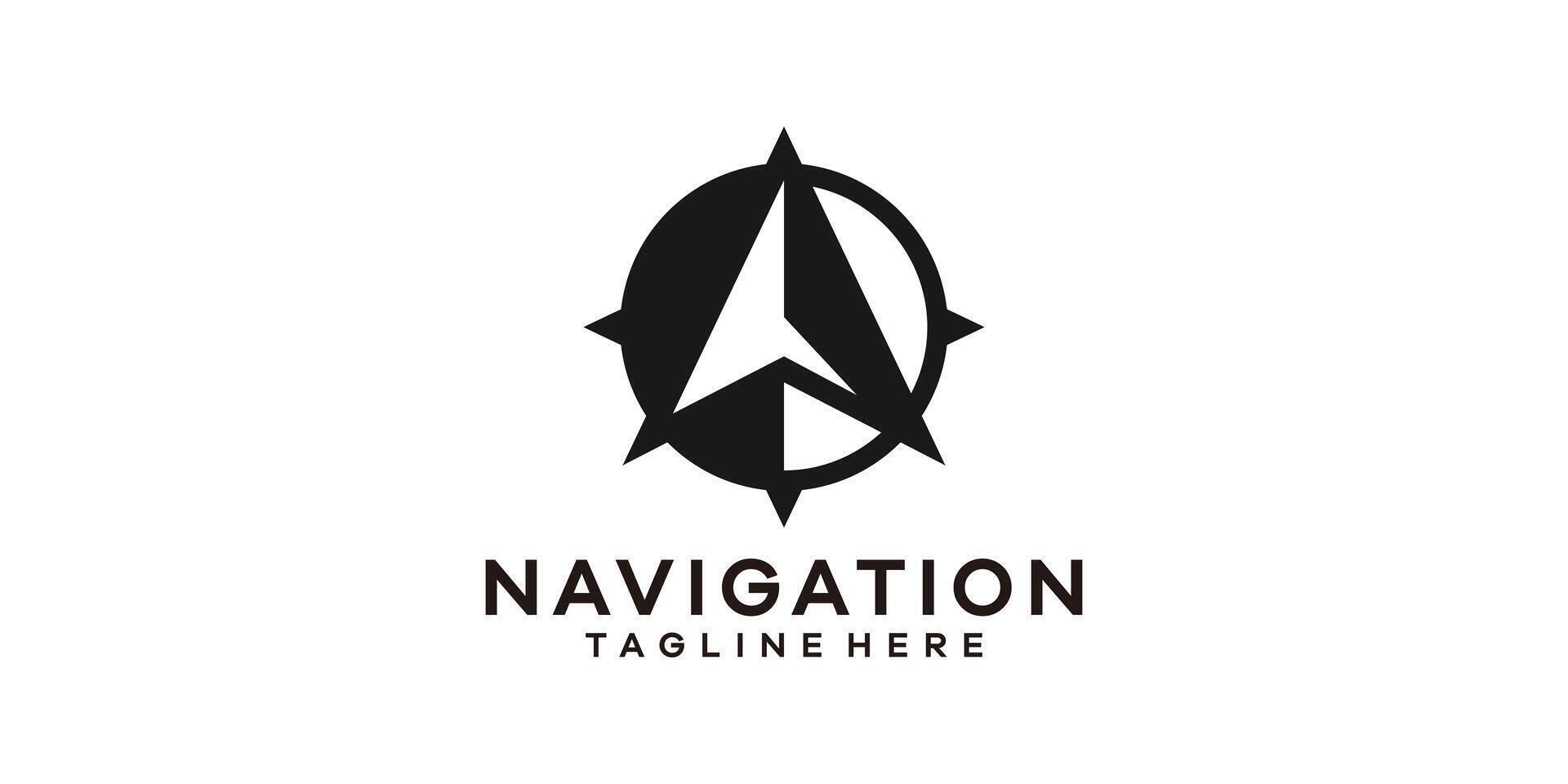 navigation logo design, compass, direction, arrow, north, logo design , icon, symbol, idea, creative. vector