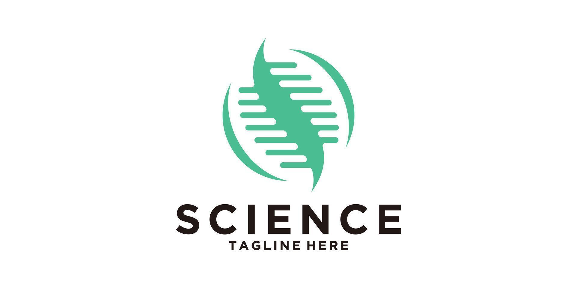 logo design science, genetic and circle, lab, experiment, logo design icon, , symbol, idea, creative. vector