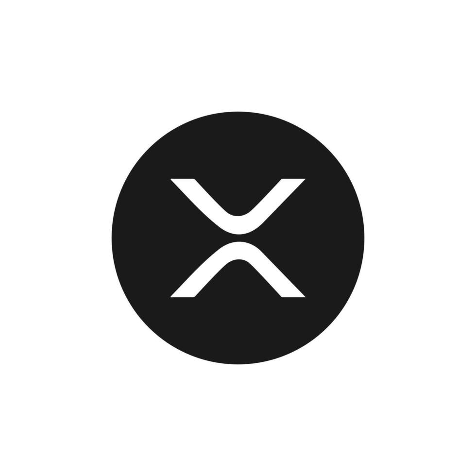 XRP coin flat design icon logo vector