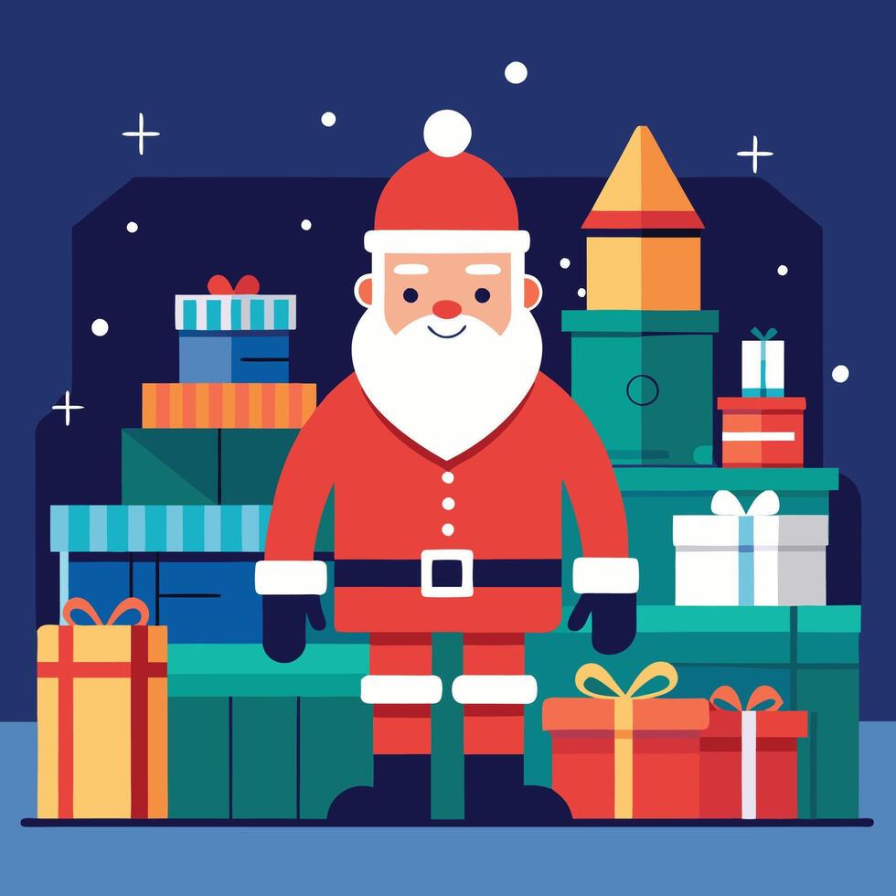 The Ultimate Santa Claus Gift Box for a Merry Christmas vector