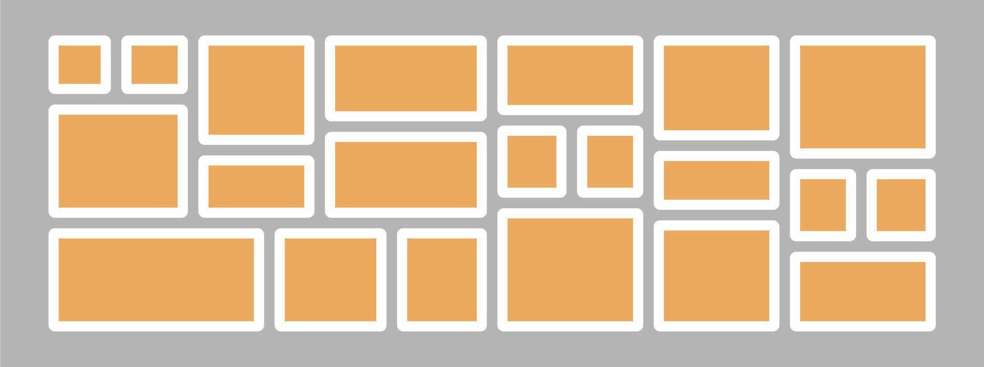 Photo frame collage modern concept vector
