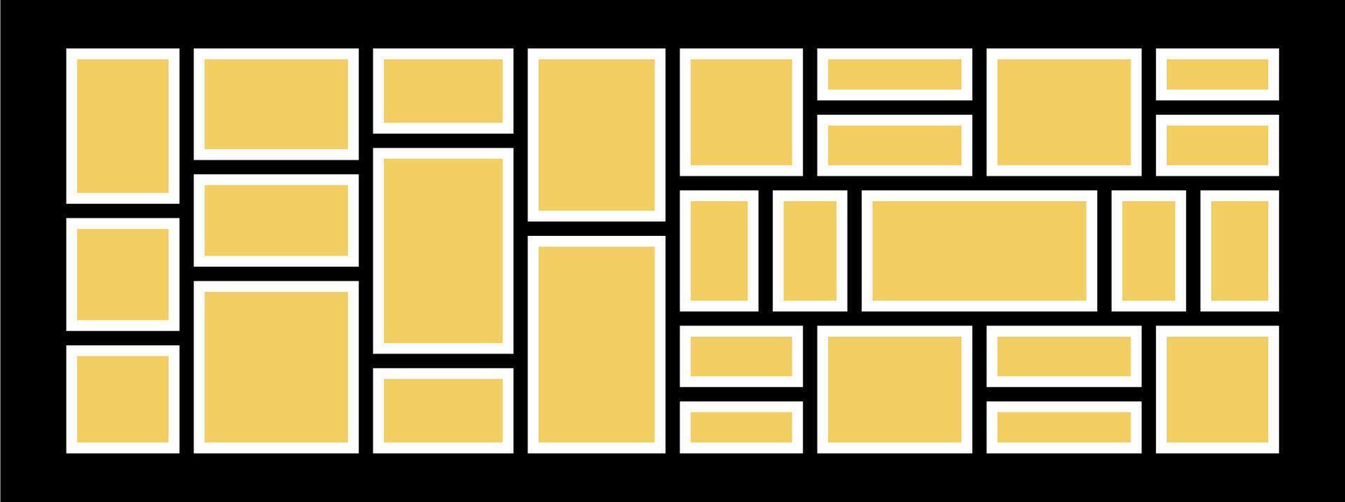 Collage grid effect overlay vector