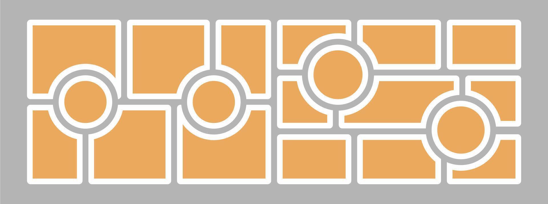 Blank collage frame template for photos and images vector